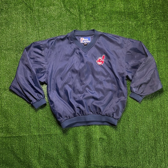 Pro Player Dark Blue Cleveland Indians V neck Jacket - Picture 1 of 7
